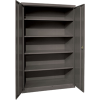 Deep Hi-Boy Storage Cabinet, Steel, 4 Shelves, 72" H x 36" W x 24" D, Charcoal Dufferin Supply