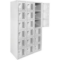 Clean Line Lockerettes, 6 -tier, Bank of 3, 18" x 72" x 12", Steel Dufferin Supply