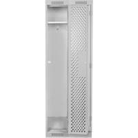 Clean Line Lockers, Bank of 2, 24" x 12" x 76", Steel, Grey, Rivet (Assembled), Perforated Dufferin Supply