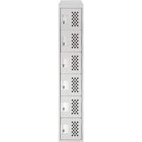 Clean-Line Perforated Lockerette, 6 -tier, 15" x 72" x 12", Steel Dufferin Supply