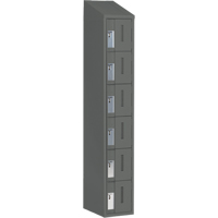 Concorde Heavy-Duty Lockers, 6 -tier, 12" x 18" x 78", Steel, Charcoal, Welded (Assembled) Dufferin Supply