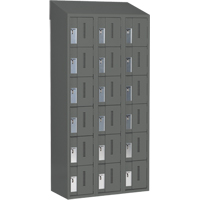 Concorde Heavy-Duty Lockers, 6 -tier, Bank of 3, 36" x 18" x 78", Steel, Charcoal, Welded (Assembled) Dufferin Supply