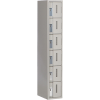 Concorde Heavy-Duty Lockers, 6 -tier, 12" x 18" x 72", Steel, Grey, Welded (Assembled) Dufferin Supply