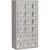 Concorde Heavy-Duty Lockers, 6 -tier, Bank of 3, 36" x 18" x 72", Steel, Grey, Welded (Assembled) Dufferin Supply