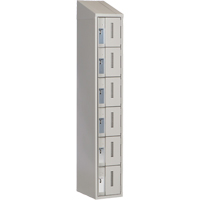 Concorde Heavy-Duty Lockers, 6 -tier, 12" x 18" x 78", Steel, Grey, Welded (Assembled) Dufferin Supply