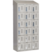 Concorde Heavy-Duty Lockers, 6 -tier, Bank of 3, 36" x 18" x 78", Steel, Grey, Welded (Assembled) Dufferin Supply