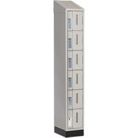 Concorde Heavy-Duty Lockers, 6 -tier, 12" x 18" x 82", Steel, Grey, Welded (Assembled) Dufferin Supply