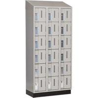 Concorde Heavy-Duty Lockers, 6 -tier, Bank of 3, 36" x 18" x 82", Steel, Grey, Welded (Assembled) Dufferin Supply