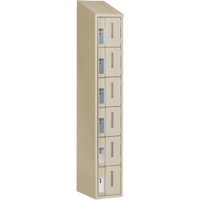 Concorde Heavy-Duty Lockers, 6 -tier, 12" x 18" x 78", Steel, Beige, Welded (Assembled) Dufferin Supply