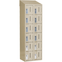 Concorde Heavy-Duty Lockers, 6 -tier, Bank of 2, 24" x 18" x 78", Steel, Beige, Welded (Assembled) Dufferin Supply