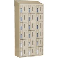 Concorde Heavy-Duty Lockers, 6 -tier, Bank of 3, 36" x 18" x 78", Steel, Beige, Welded (Assembled) Dufferin Supply