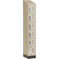Concorde Heavy-Duty Lockers, 6 -tier, 12" x 18" x 82", Steel, Beige, Welded (Assembled) Dufferin Supply