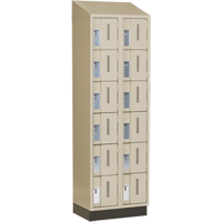 Concorde Heavy-Duty Lockers, 6 -tier, Bank of 2, 24" x 18" x 82", Steel, Beige, Welded (Assembled) Dufferin Supply