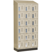 Concorde Heavy-Duty Lockers, 6 -tier, Bank of 3, 36" x 18" x 82", Steel, Beige, Welded (Assembled) Dufferin Supply