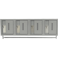 Wall Hung Lockers - Heavy Duty, Bank of 4, 18" x 12" x 12", Steel Dufferin Supply