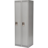 Lockers, Bank of 2, 24" x 18" x 72", Steel, Grey, Knocked Down Dufferin Supply