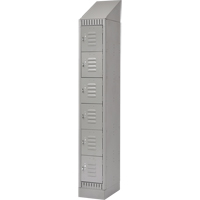 Lockers, 6 -tier, 12" x 18" x 86", Steel, Grey, Knocked Down Dufferin Supply