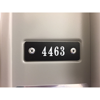 Locker Plate Numbers Dufferin Supply