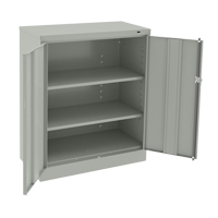 Armoire &agrave; hauteur de comptoir, Acier, 2 Tablettes, 42" h x 36" la x 18" P, Gris p&acirc;le Dufferin Supply