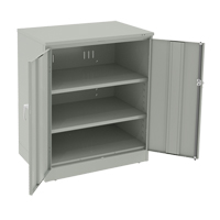 Armoire &agrave; hauteur de comptoir de luxe, Acier, 2 Tablettes, 42" h x 36" la x 24" P, Gris p&acirc;le Dufferin Supply