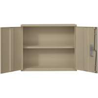 Wall Mounted Cabinet, Steel, 2 Shelves, 30" H x 36" W x 12" D, Beige Dufferin Supply