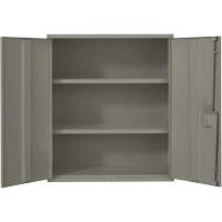 Lo-Boy Storage Cabinet, Steel, 2 Shelves, 40" H x 36" W x 18" D, Grey Dufferin Supply