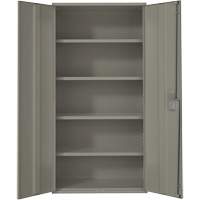 Hi-Boy Storage Cabinet, Steel, 4 Shelves, 72" H x 36" W x 18" D, Grey Dufferin Supply