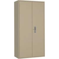 Hi-Boy Storage Cabinet, Steel, 4 Shelves, 72" H x 36" W x 18" D, Beige Dufferin Supply