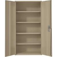 Hi-Boy Storage Cabinet, Steel, 4 Shelves, 72" H x 36" W x 18" D, Beige Dufferin Supply