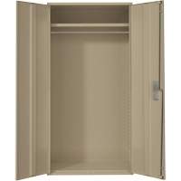 Wardrobe Storage Cabinet, Steel, 36" W x 18" D x 72" H, Beige Dufferin Supply