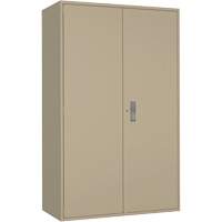 Extra Wide Hi-Boy Storage Cabinet, Steel, 4 Shelves, 72" H x 48" W x 24" D, Beige Dufferin Supply