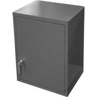 Wall-Mounted Cabinet, 27" H x 13-11/16" W x 18" D, 2 Shelves, Steel, Grey Dufferin Supply