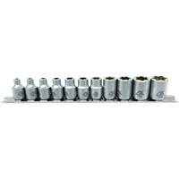 Flat-Cut E-"Star" Socket Set, 11 Pieces, 3/8" Drive Size Dufferin Supply