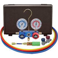 Automotive Manifold Gauge Set with Mini Dye Injector & Manual Couplers Dufferin Supply