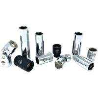 Chrome Finish Socket Set with Rail, 10 Pieces, 1/4"/3/8" Drive Size Dufferin Supply