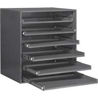 Compartment Box Cabinet, Steel, 6 Slots, 20-5/16" W x 15-15/16" D x 21-7/8" H, Grey Dufferin Supply