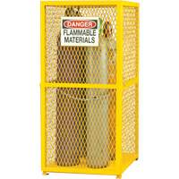 Armoire de rangement pour bouteilles &agrave; gaz, nbre de bouteilles: 9, 30" , 30" , 71-3/4" , Jaune Dufferin Supply