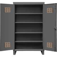 Armoire ext&eacute;rieure robuste, Acier, 4 Tablettes, 78" h x 48" la x 24" P, Gris Dufferin Supply