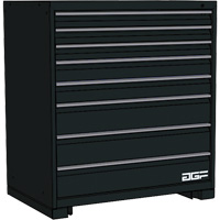 Modular Drawer Cabinet, 8 Drawers, 60" W x 28" D x 40" H, Black Dufferin Supply