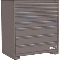 Modular Drawer Cabinet, 8 Drawers, 60" W x 28" D x 40" H, Grey Dufferin Supply