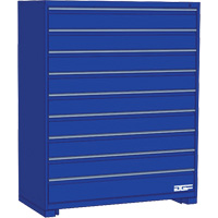 Modular Drawer Cabinet, 9 Drawers, 24" W x 28" D x 60" H, Blue Dufferin Supply