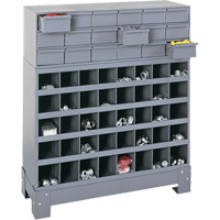 Modular Small Parts Storage Unit, Steel, 18 Drawers, 33-3/4" x 12-1/4" x 40-1/2", Grey Dufferin Supply