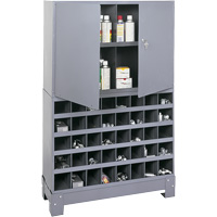 Modular Small Parts Storage Unit, Steel, 0 Drawers, 33-3/4" x 12-1/4" x 53-1/2", Grey Dufferin Supply