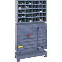 Modular Small Parts Storage Unit, Steel, 48 Drawers, 33-3/4" x 12-1/4" x 58-3/8", Grey Dufferin Supply