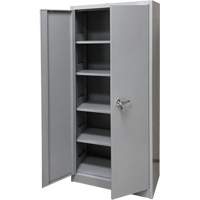 Storage Cabinet, Steel, 4 Shelves, 66" H x 30" W x 15" D, Grey Dufferin Supply