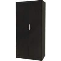 Combination Storage Cabinet, 36" W x 18" D x 72" H, Black Dufferin Supply