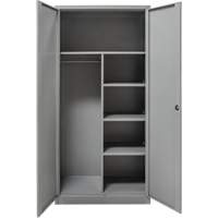 Armoire de rangement combin&eacute;e, 36" la x 18" p x 72" h, Gris Dufferin Supply