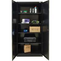 Armoire de rangement Hi-Boy, Acier, 4 Tablettes, 72" h x 36" la x 18" P, Noir Dufferin Supply