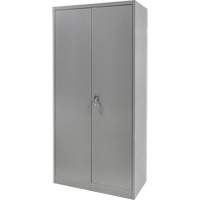 Wardrobe Storage Cabinet, Steel, 36" W x 18" D x 72" H, Grey Dufferin Supply