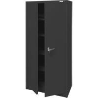 Storage Cabinet, Steel, 4 Shelves, 66" H x 30" W x 15" D, Black Dufferin Supply
